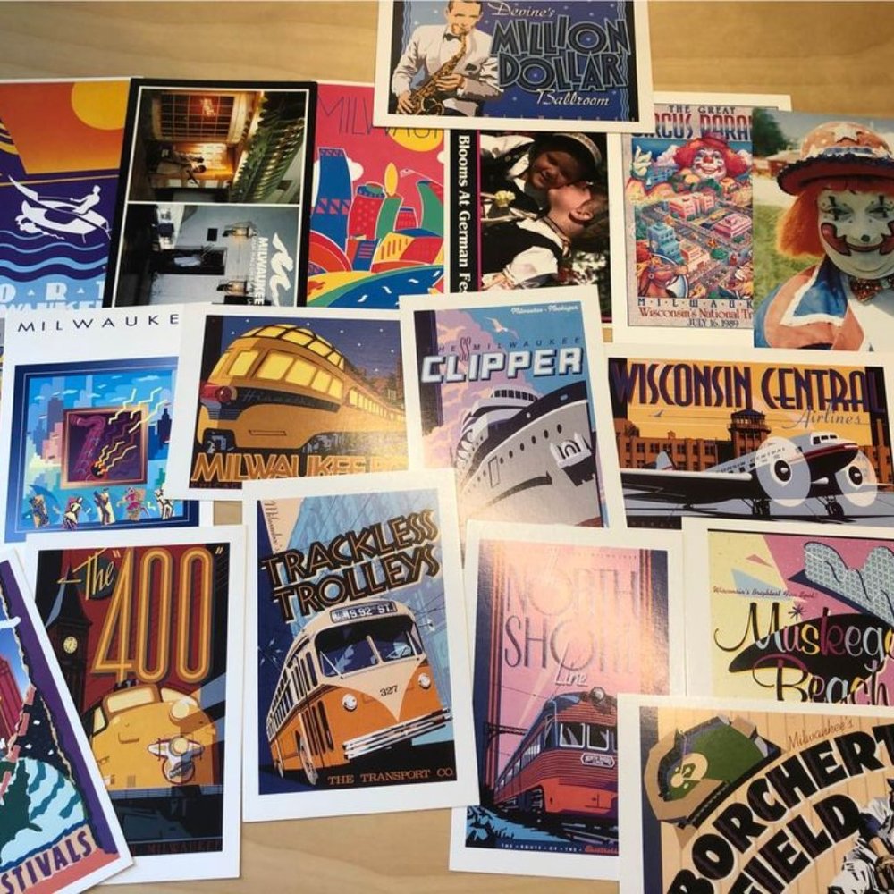 1990s vintage Wisconsin postcards lot